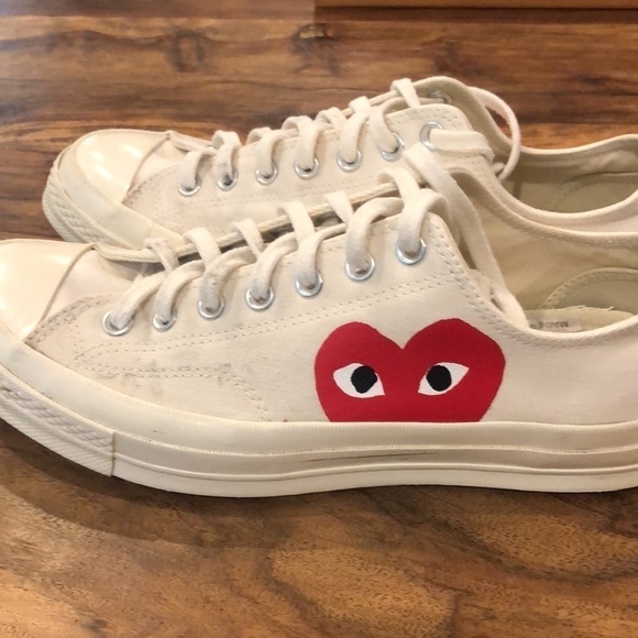 Converse X Comme Des Garçons Play Lowtop Sneakers - Picture 3 of 15